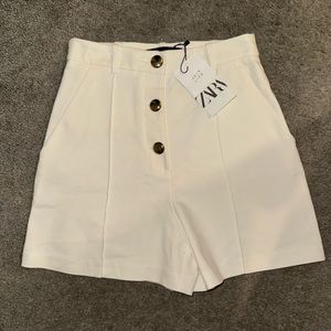Zara button trouser shorts